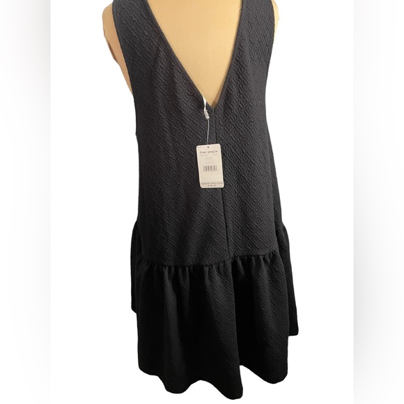 Free People Easy Street Black Sleeveless Flounce Mini Dress Size medium NWT - Picture 5 of 9